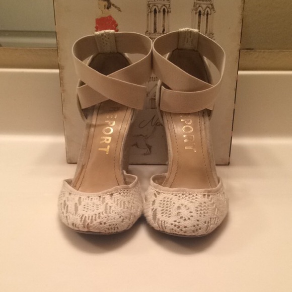 Ivory lace wedges