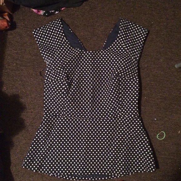 Banana Republic Open Back Peplum Top