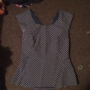 Banana Republic Open Back Peplum Top