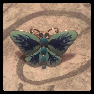 Kate Spade Blue Butterfly Ring