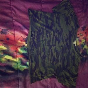 army print crop top