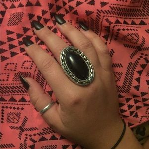 Large black statement ring!