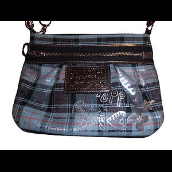 Coach poppy blue/grey/black/red cross body - Picture 2 of 4
