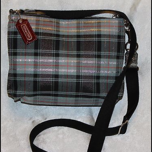 Coach poppy blue/grey/black/red cross body - Picture 3 of 4