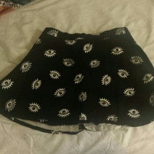 High waisted black skirt