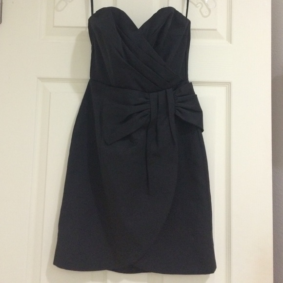H&M strapless structured black dress