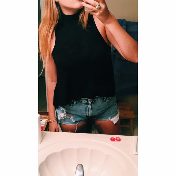 Francesca's Collections Tops - Black High neck tank top