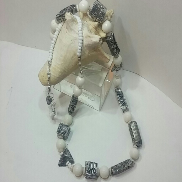 Handcrafted Fine Silver Bead Necklace