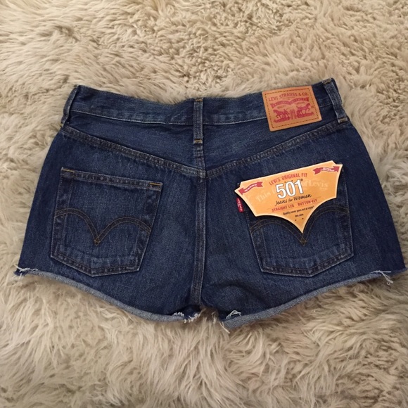 Levi's denim cut off  shorts.