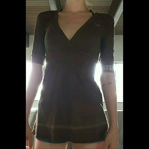 Hollister Brown baby doll top