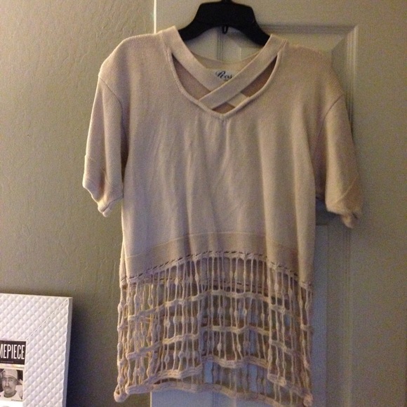 Unique knit crop top