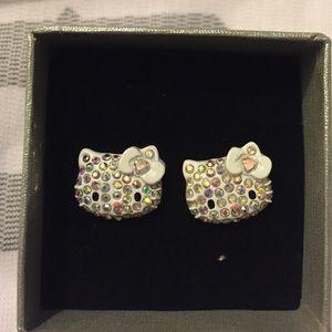 Authentic Studded Hello Kitty Earrings