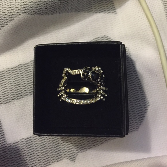 Authentic Black Bow Hello Kitty Ring