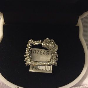 Authentic White Pearl Hello Kitty Ring