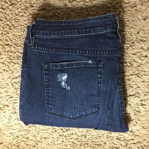 Distressed denim jeans!