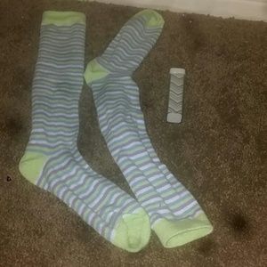 Long socks and a portable charger