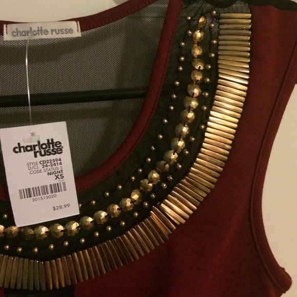 🚫SOLD🚫Charlotte Russe bodycon dress sheer cutout - Picture 3 of 4