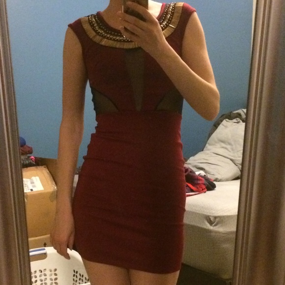 🚫SOLD🚫Charlotte Russe bodycon dress sheer cutout - Picture 4 of 4