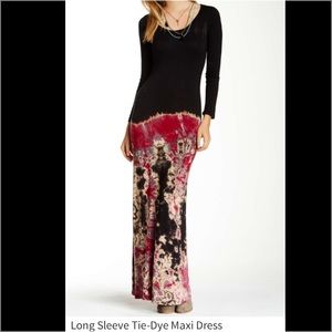 Long Sleeve Tie Dye Maxi Dress
