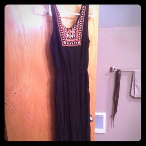 Brand new black jumper with embroidery top