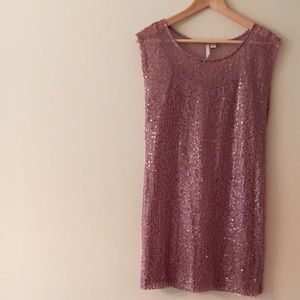 LC Lauren Conrad Sequin Slip Sheath Dress
