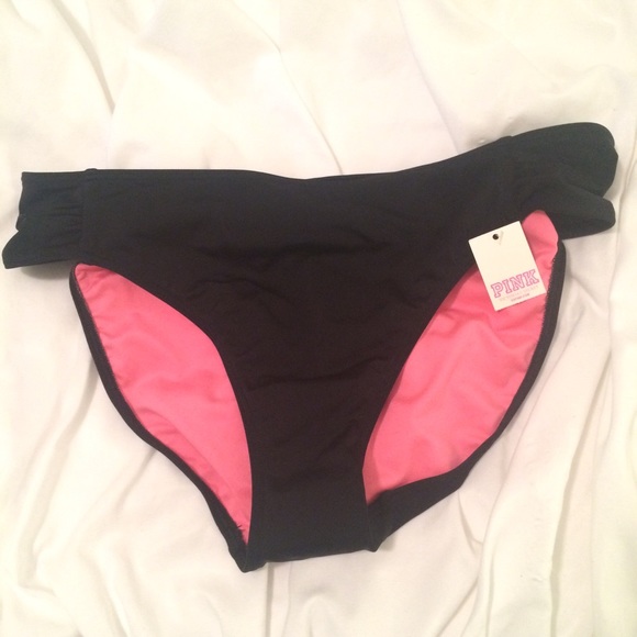 Victoria's Secret PINK Black Bikini Bottoms