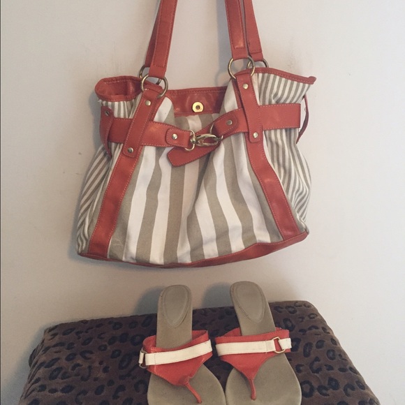 Gently used purse and sandals