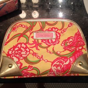 Lilly Pulitzer Chi Omega sorority makeup bag