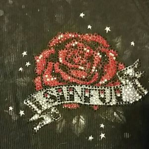Sinful embellished black tank
