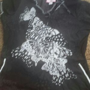 Black and white butterfly koi top