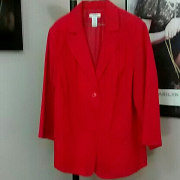 Red blazer jacket