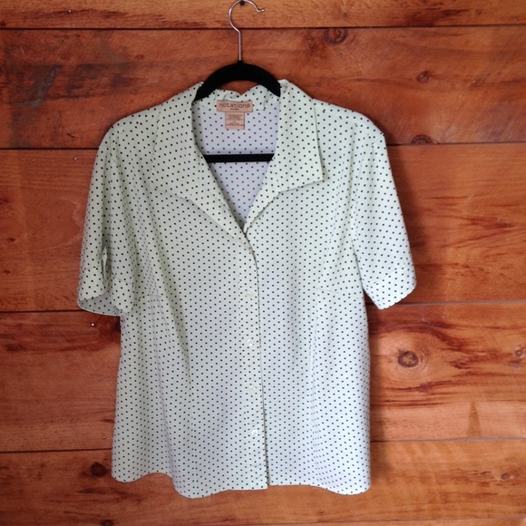 Polka Dot Short Sleeve Blouse