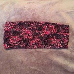 Pink and black delias bandeau