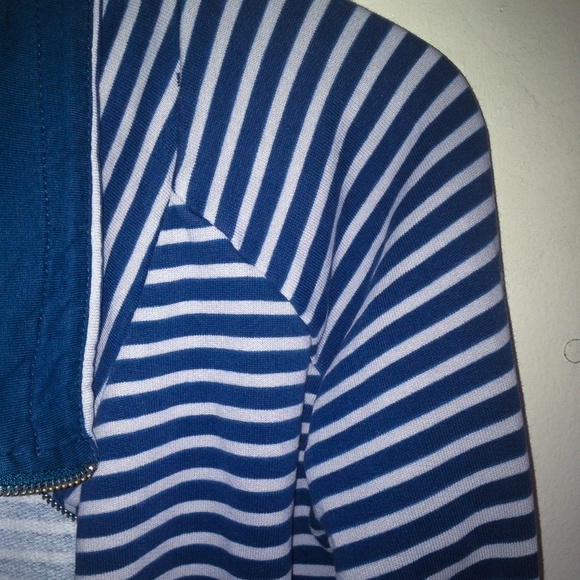 H&M Gray Blue Striped Cowl Neck Sweater - Picture 2 of 4