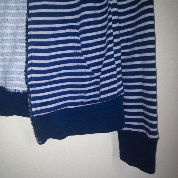 H&M Gray Blue Striped Cowl Neck Sweater - Picture 3 of 4