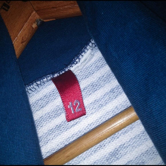 H&M Gray Blue Striped Cowl Neck Sweater - Picture 4 of 4