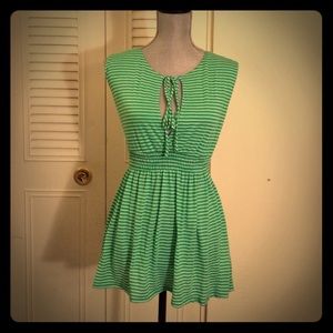 Green Striped Top
