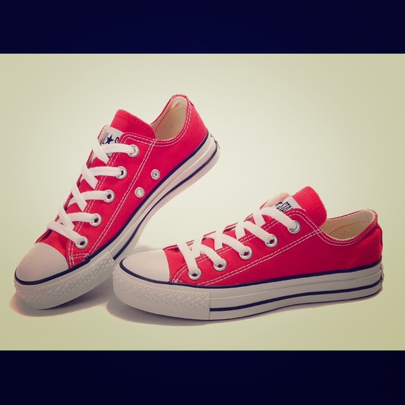 Size 5 Chuck Taylors in Red