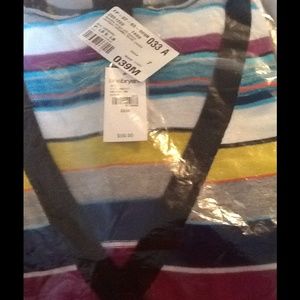 Lane Bryant Multi-Color Sparkle Stripe Cardigan