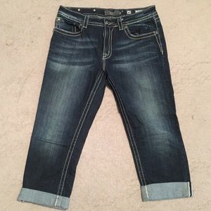 Miss Me Boyfriend Capris; Size 30