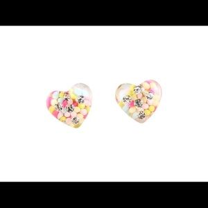 Betsey Johnson Candyland heart studs