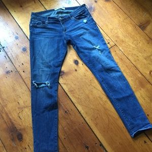 A&F super skinny destroyed jeans