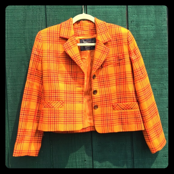 Orange plaid Blazer