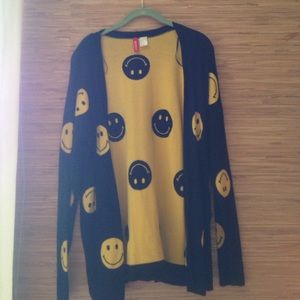 Smiley Face Cardigan (Medium)