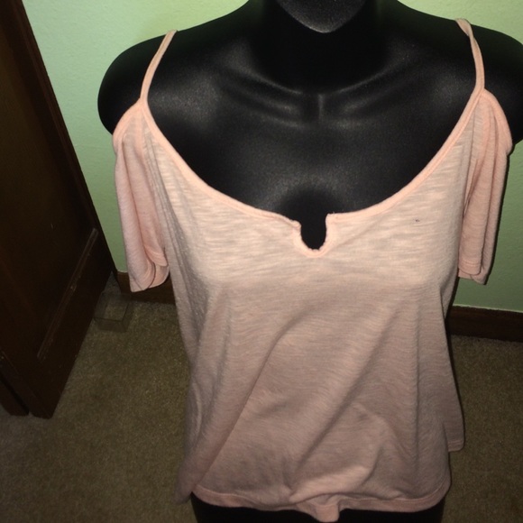 Blush rose off the shoulder top.