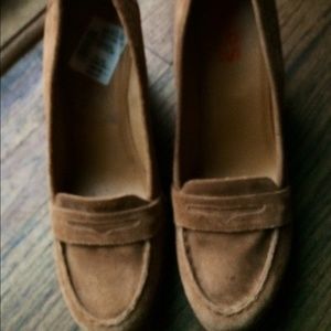 Wedge suede loafers Michael Kors