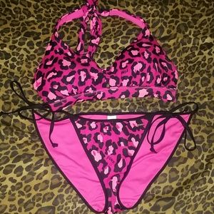 VS PINK Leopard Bathing Suit