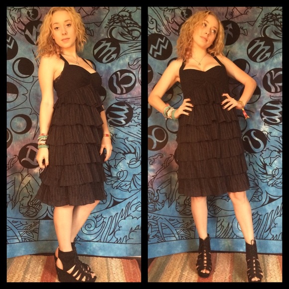 Cynthia Steffe dress empire tiers ruffles 6 funky - Picture 2 of 4