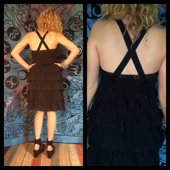 Cynthia Steffe dress empire tiers ruffles 6 funky - Picture 3 of 4