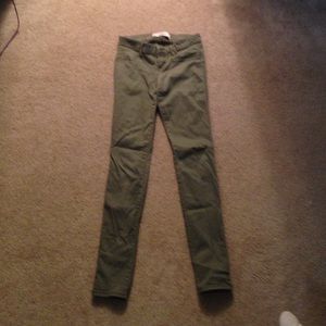 Hollister Olive green super skinny pants